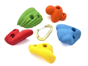 chwyty wspinaczkowe set MIX 5 - rozmiar L - 2 gniazda